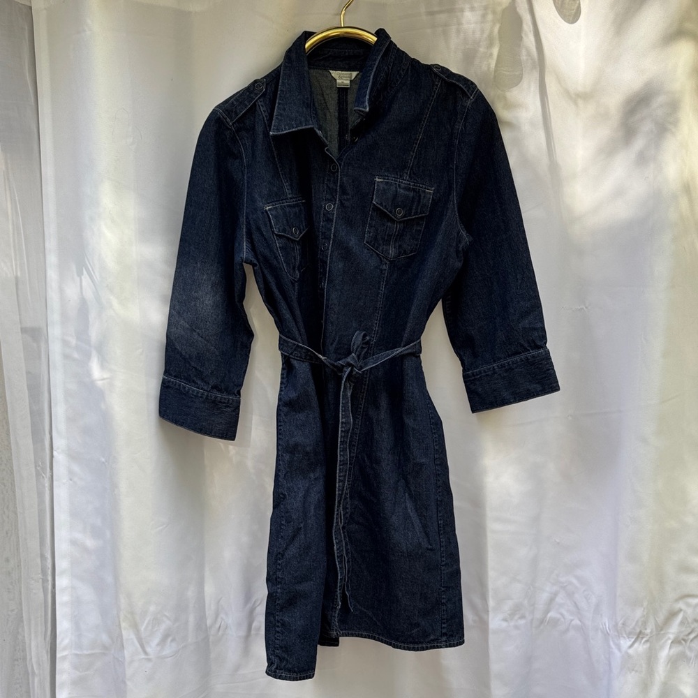 Christopher & Banks Dark Blue Denim Dress Jacket
